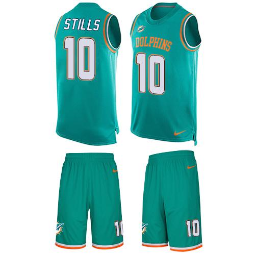 Nike Dolphins #10 Kenny Stills Aqua Green Team Color Men's Stitched NFL Limited Tank Top Suit Jersey - Click Image to Close